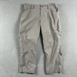 Duluth Pants Womens 8 Gray Dry on the Fly Capris Cargo Nylon Hiking Outdoor
